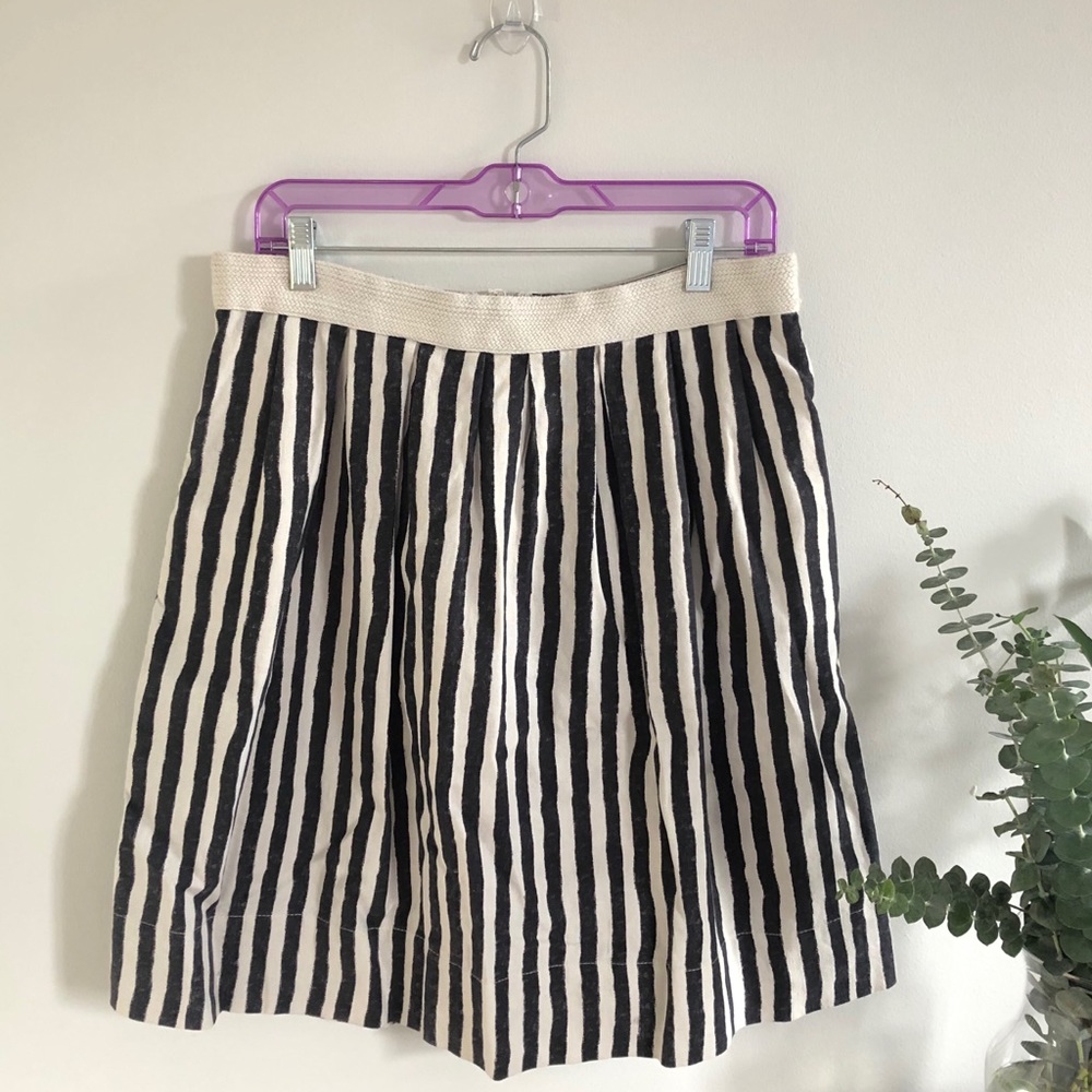 Loft striped A-line skirt sz 8